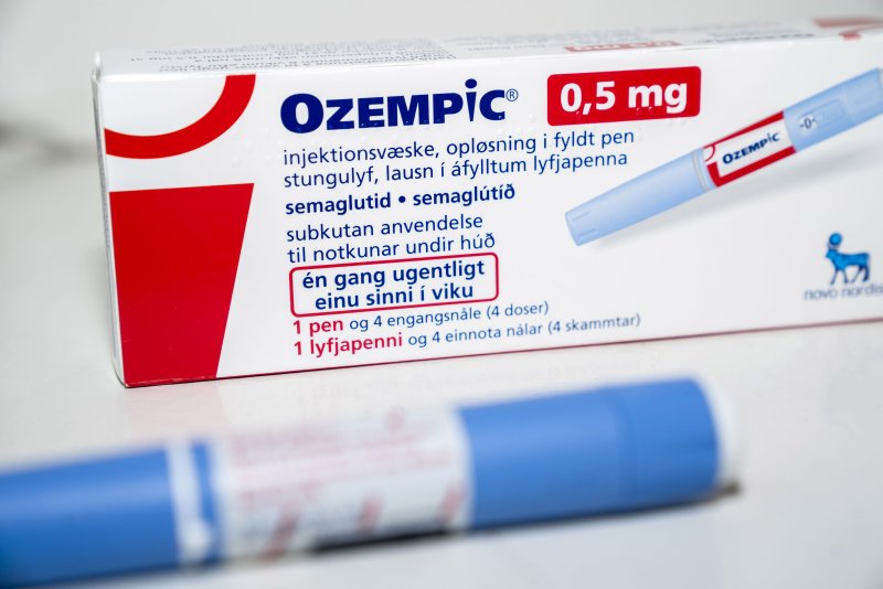 Medicare and Medicaid would be required to cover injectable versions of semaglutide and tirzepatide deployed in the anti-obesity drugs Ozempic and Mounjaro under plans announced by the Biden administration Tuesday. File photo by Ida Marie Odgaard/EPA-EFE