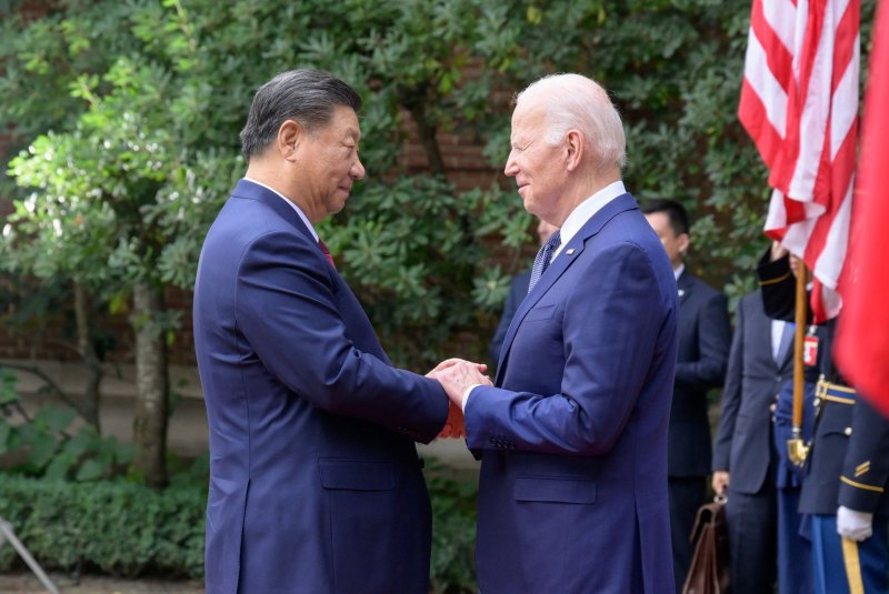 China and President Xi JInping released three American detainees Wednesday after striking a deal for a prisoner exchange with the Biden administration. File Photo via MFA China/UPI
