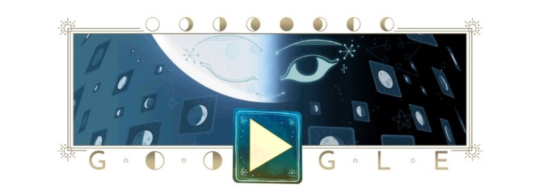 Google Doodle released a new interactive game Thursday to celebrate the half moon. Image courtesy of Google