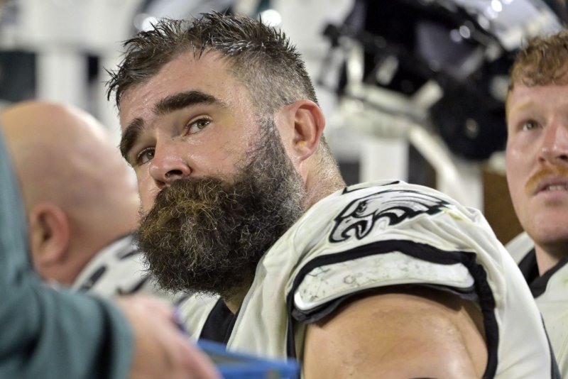 Former Philadelphia Eagles center Jason Kelce will become a late-night TV show host in 2025. File Photo by Steve Nesius/UPI