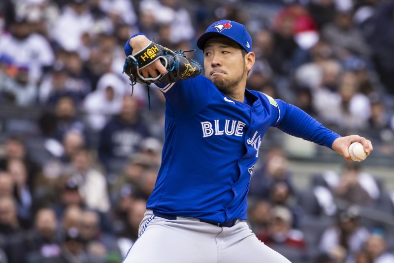 Former Toronto Blue Jays starting pitcher Yusei Kikuchi is set to join the Los Angeles Angels rotation. File Photo by Corey Sipkin/UPI