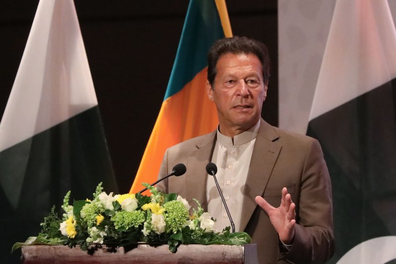 Protests to free former Pakistan PM Imran Khan were paused Wednesday as Interior Minister Mohsin Naqvi warned protesters extreme measures will be used if they enter the capital Islamabad. Khan is jailed on corruption charges he calls politically motivated. File photo by Chamila Karunarathne/EPA-EFE
