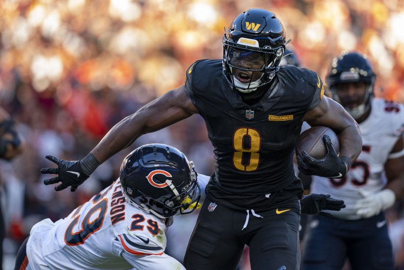 Washington Commanders running back Brian Robinson Jr. can be plugged in as a fantasy football RB1. File Photo by Bonnie Cash/UPI
