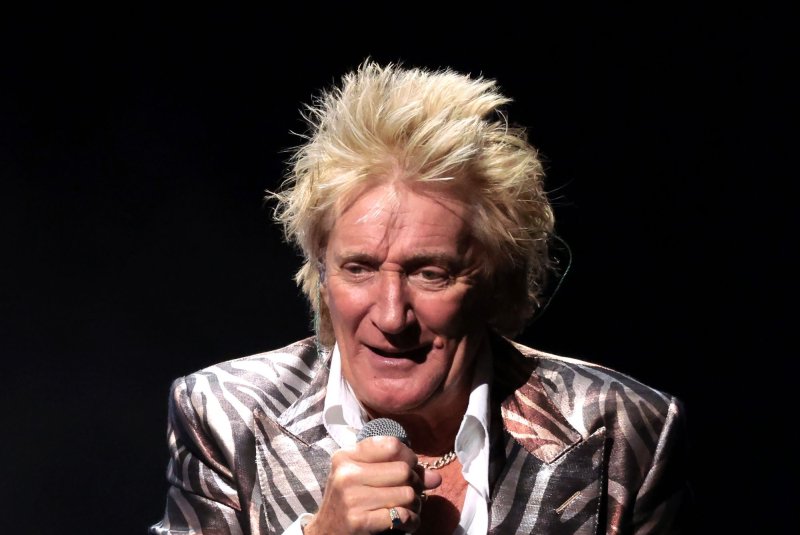 Rod Stewart will perform during the Sunday "Legend" slot at Glastonbury music festival. File Photo by Gary I Rothstein/UPI