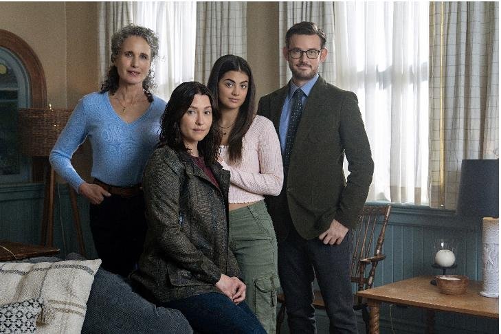 Left to right, Andie MacDowell, Chyler Leigh, Sadie Laflamme-Snow and Evan Williams star in "The Way Home." Season 3 is set to premiere on Jan. 2. Photo courtesy of Hallmark